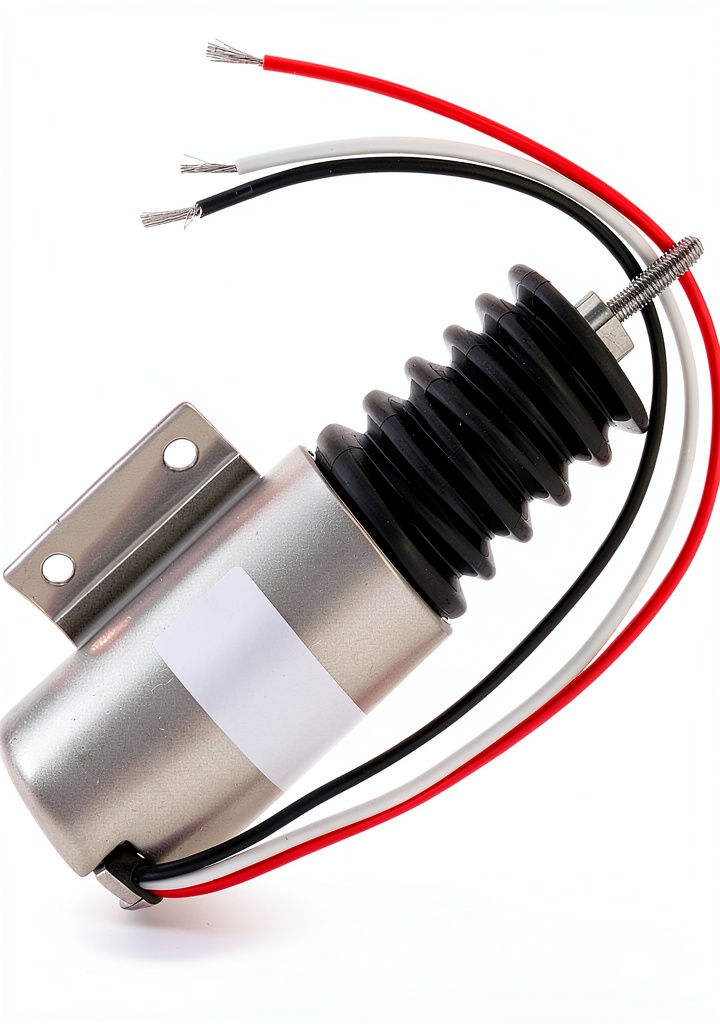 Installing Pull Solenoid LGPFHCM Automotive 12V Machined on a wooden workbench