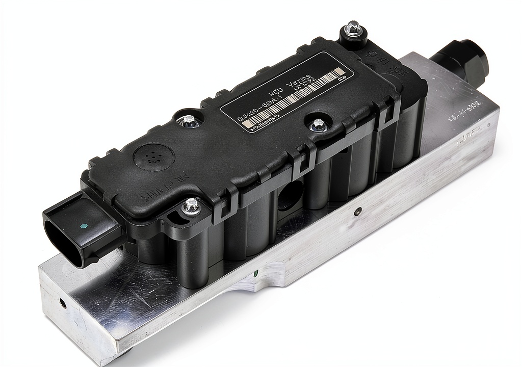 Installing Dorman VVT Solenoid Replacement on a garage workbench