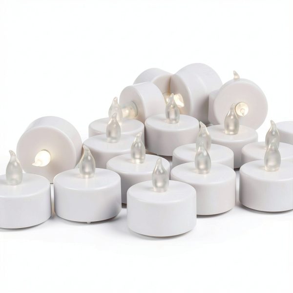 Tea Lights Flameless LED Votive Candle 24 Pack Warm White-0