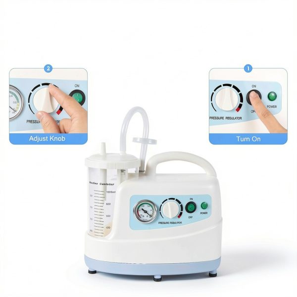 Portable Vacuum Suction Unit, 1000mL Veterinary Suction Machine for-2