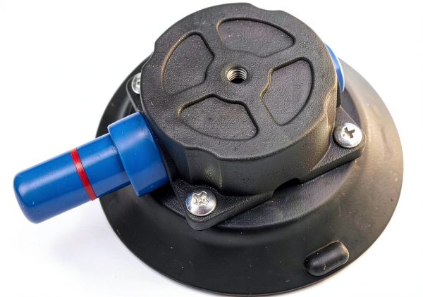 4.5 Inch Rubber Vacuum Suction Cup with Polycarbonate Accessory Mount (4.5" Suction Cup with M6 Female Thread)-0