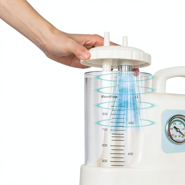 110V Portable Veterinary Suction Machine Unit Low Noise Vacuum Pump Machine 1000ML-4