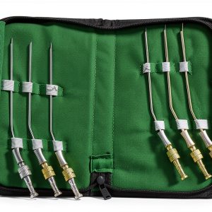 Set of 6 Ent German Stainless Frazier Suction Tube Angled with Valve and Obturator (Cynamed)-0