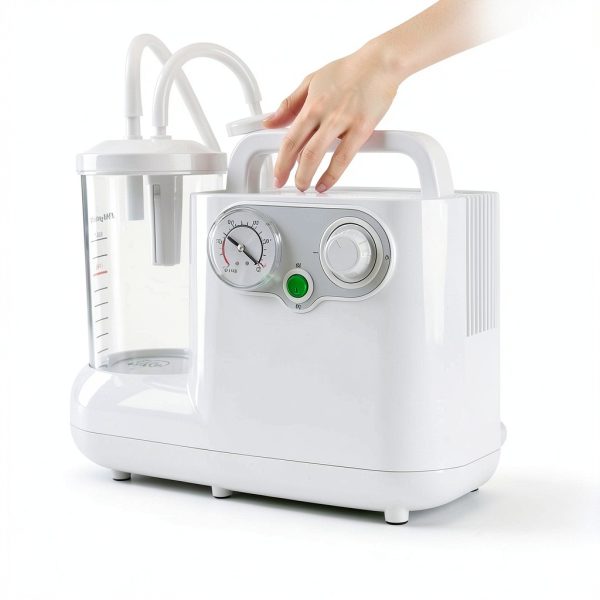 Portable Veterinary Suction Machine for Home Use, White Suction Machine with 1000ML Capacity, All Accessories-2
