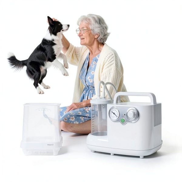 Portable Veterinary Suction Machine for Home Use, White Suction Machine with 1000ML Capacity, All Accessories-6