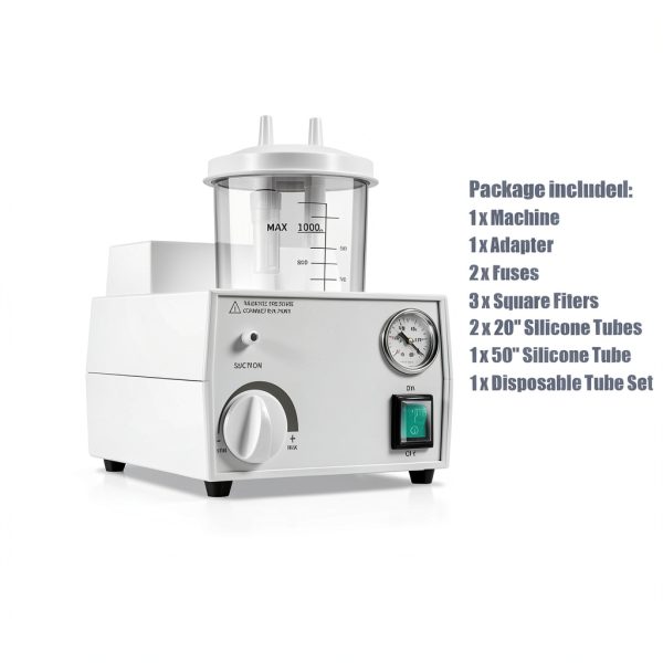 Electric Suction Machine, Portable Extractor with Adjustable Pressure for Home Care & Nursing Facilities-3