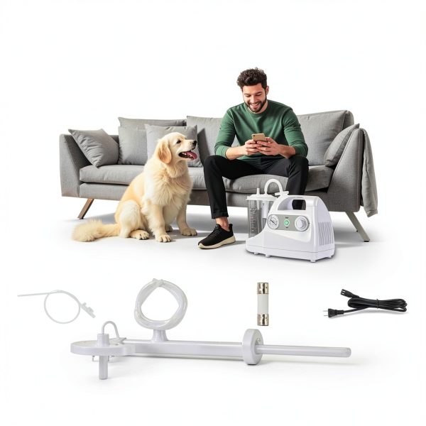 Veterinary Suction Machine, Protable Vacuum Suction Unit for Home Use 110V, 1000ML Electric Quiet Vacuum Pump Device-7