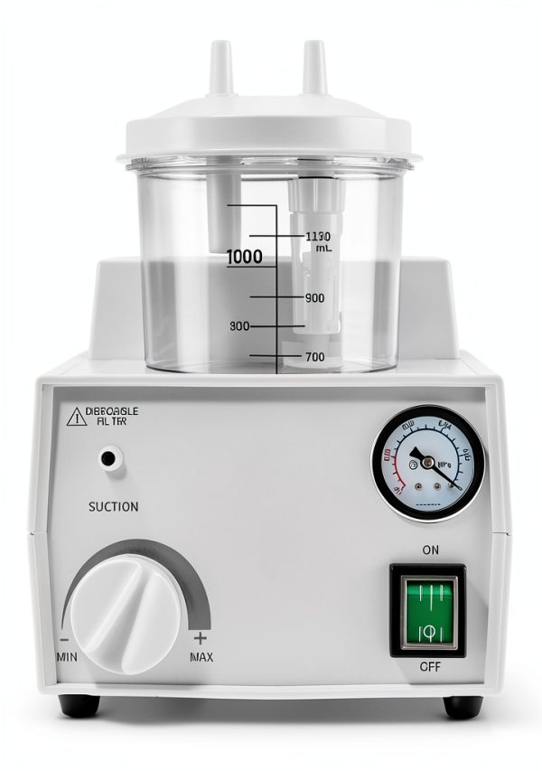 Portable Veterinary Suction Pump Machine for Home Use with 1000ml Capacity, AC 110V-0