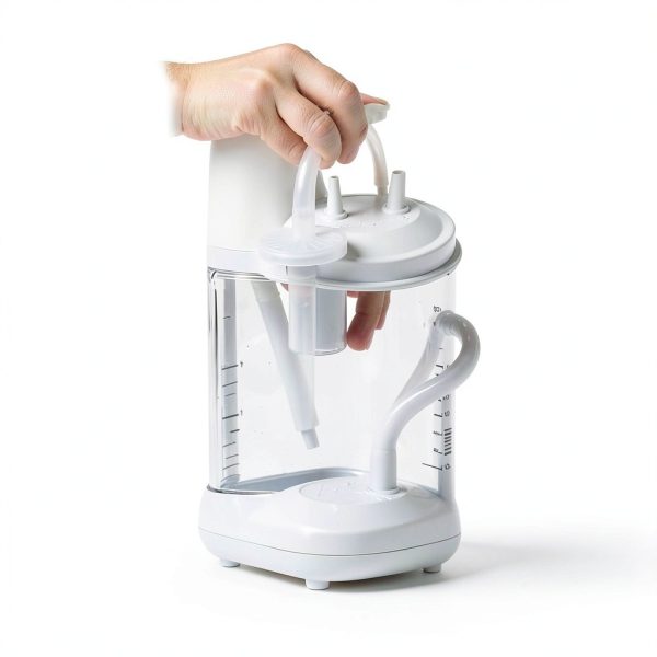 Portable Veterinary Suction Machine for Home Use, White Suction Machine with 1000ML Capacity, All Accessories-8