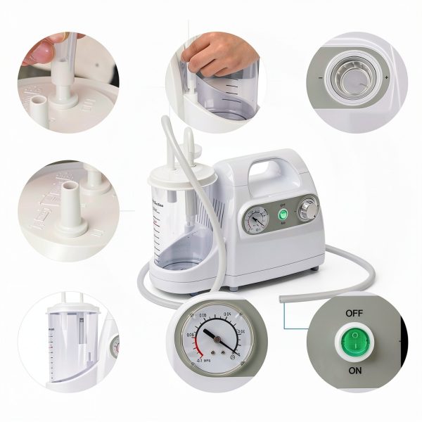 Veterinary Suction Machine, Protable Vacuum Suction Unit for Home Use 110V, 1000ML Electric Quiet Vacuum Pump Device-1
