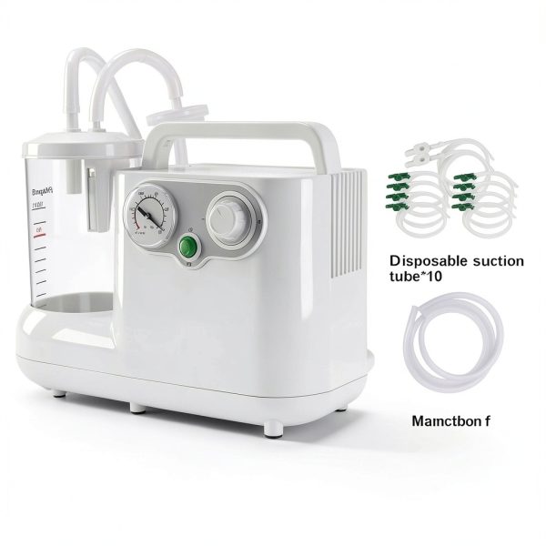 Portable Veterinary Suction Machine for Home Use, White Suction Machine with 1000ML Capacity, All Accessories-1