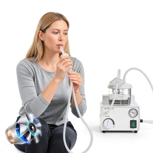 Electric Suction Machine, Portable Extractor with Adjustable Pressure for Home Care & Nursing Facilities-4