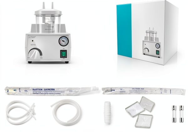 Portable Veterinary Suction Pump Machine for Home Use with 1000ml Capacity, AC 110V-4