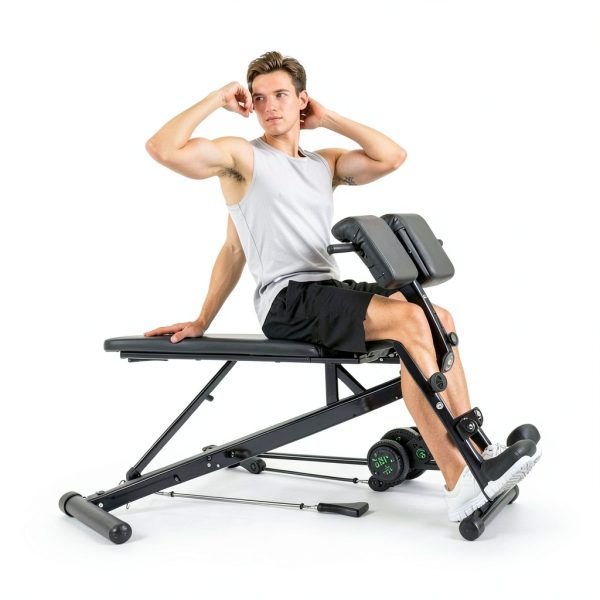 OPPSDECOR 900LBS Adjustable Weight Bench Roman Chair with Resistance-5