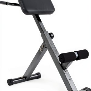 BalanceFrom Adjustable Roman Chair AB Back Hyperextension Bench Black-0