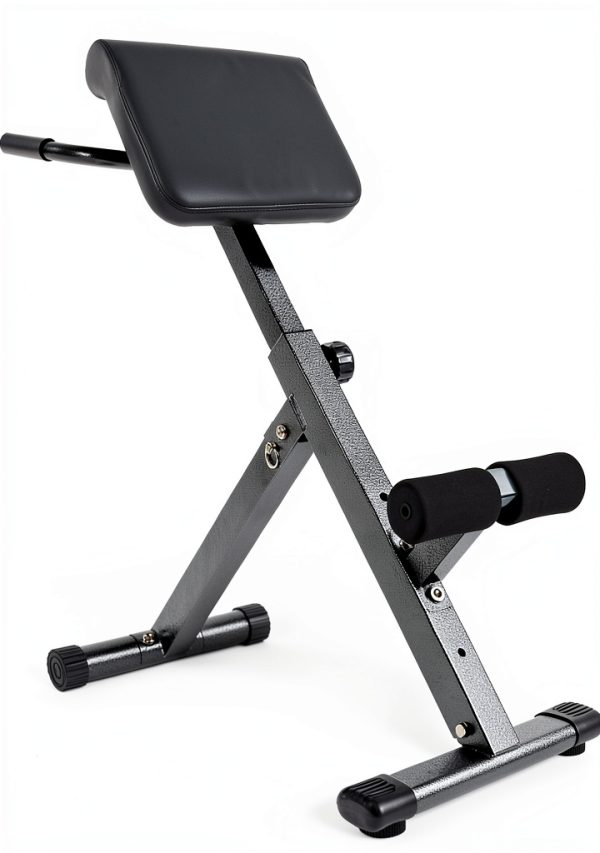 BalanceFrom Adjustable Roman Chair AB Back Hyperextension Bench Black-0