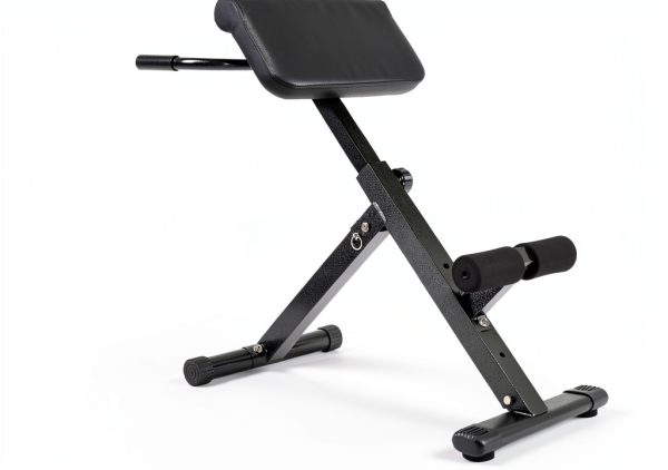 BalanceFrom Adjustable Roman Chair AB Back Hyperextension Bench Black-5