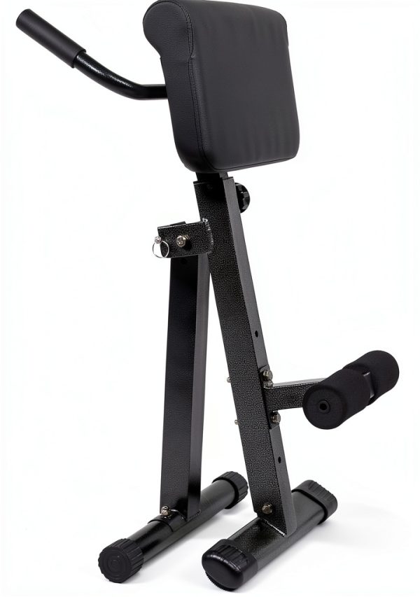 BalanceFrom Adjustable Roman Chair AB Back Hyperextension Bench Black-4