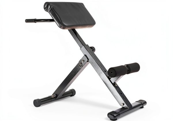 BalanceFrom Adjustable Roman Chair AB Back Hyperextension Bench Black-6