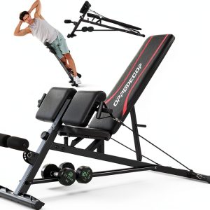 OPPSDECOR 900LBS Adjustable Weight Bench Roman Chair with Resistance-0